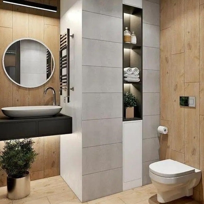 Nicho de chuveiro de aço inoxidável preto e mate à prova d'água para armazenamento de shampoo de azulejos de banheiro