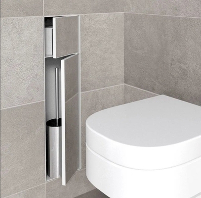 Modern Design Banheiro de aço inoxidável Escova de banho com Nicho de parede e Luzes de Longue Salle de Bain 2023