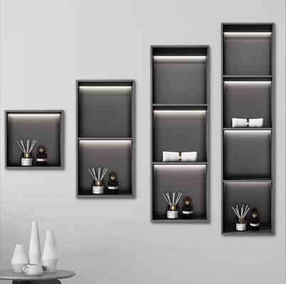 Beautiful Design Matte Negro Nicho de chuveiro de aço inoxidável para inserção de azulejos de banheiro
