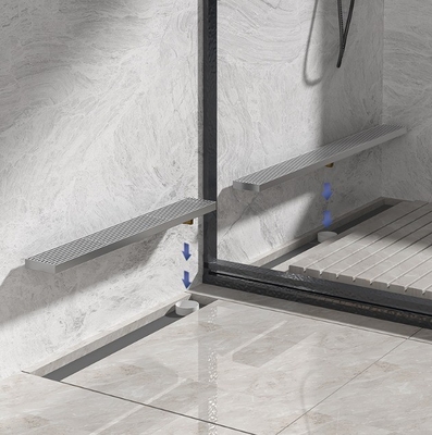 Esgoto de piso linear de aço inoxidável para banheiro chuveiro anti-odor e fácil de limpar