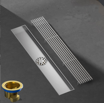 Esgoto de piso linear de aço inoxidável para banheiro chuveiro anti-odor e fácil de limpar