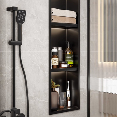 Finitura de superfície escovada Prateleira de chuveiro de aço inoxidável para um belo design de banheiro ODM