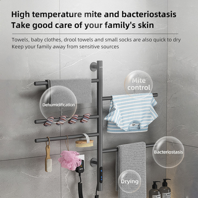 Single Black Bathroom Aquecido Toalha aquecedor Rack Estilo de Moda Elétrico Toalha Rack Amor