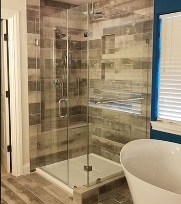 Banheiro com espessura de vidro de 8 mm Sala de chuveiro e design tudo-em-um