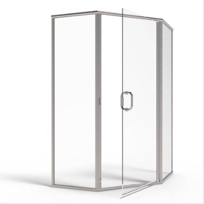 Adicione um toque de design moderno ao seu banheiro com porta de chuveiro deslizante e gabinete