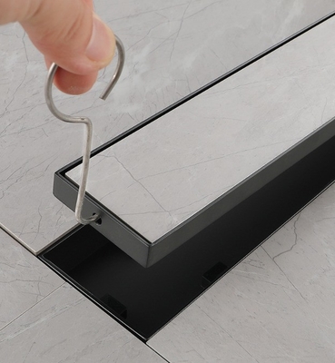 Esgoto de piso quadrado linear eletroplacado com tecnologia antiodor e à prova d'água