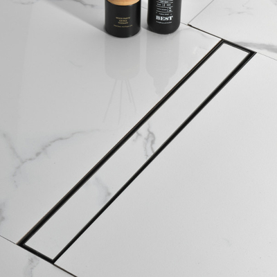 Esgoto de piso quadrado linear eletroplacado com tecnologia antiodor e à prova d'água