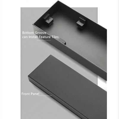 Esgoto de piso quadrado linear eletroplacado com tecnologia antiodor e à prova d'água