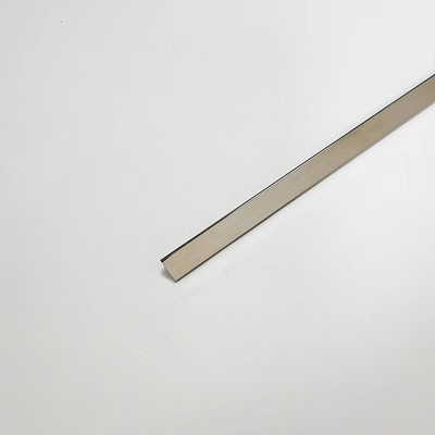 201 304 PVD T Profil Espelho Ouro Metal Polido Decorativo Aço Inoxidável T Forma de azulejo Trim Strip para mobiliário de parede