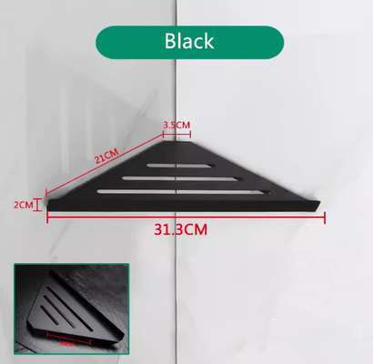 Finitura escovada Repositório de chuveiro triangular Caddy para porta-malas de banheiro montado na parede
