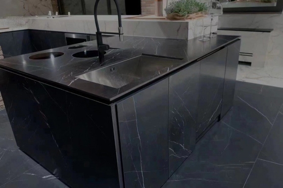 Porcelana polida vidrada Marmore Look Granite Slab para lobby parede cobrindo azulejos