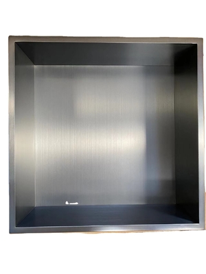 Hotel superfície escovada gunmetal preto Nicho inserido na parede para casa de banho 12 &quot;x 24