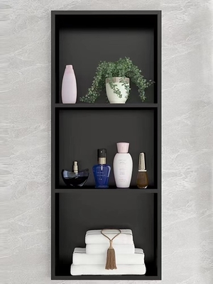 Prateleira de chuveiro impermeável de aço inoxidável em preto fosco para um belo design de banheiro