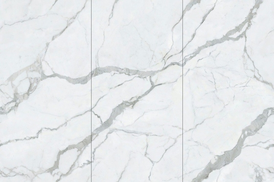 Marmore Look Brilhante Polido Vidrado Large Slab Pedra Parede Chapas para Interior Sala de estar