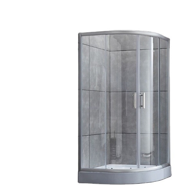 Porta de chuveiro simples e moderna com caixa deslizante semi-redonda e material de bandeja cerâmica