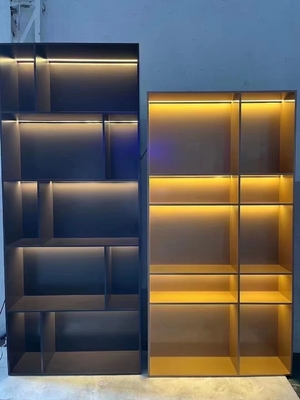 Armazém de cozinha de aço inoxidável vermelho para armazenamento de bar em casa
