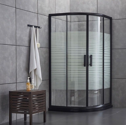 Portão de banho de aço inoxidável preto multifunção com design à prova d'água