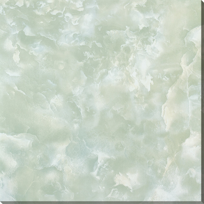 60x60 azulejos de chão de cerâmica vidrada em mármore verde claro brilhante para imitação de textura de pedra
