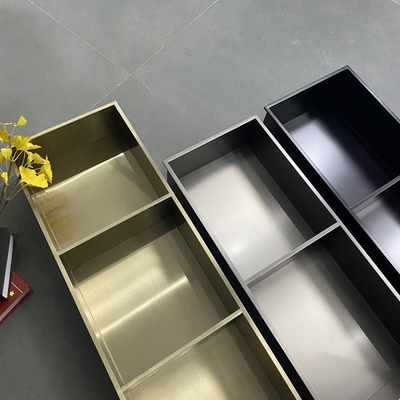 Finitura de superfície escovada Nicho de chuveiro de aço inoxidável preto para azulejos de 12 &quot;por Bernkot