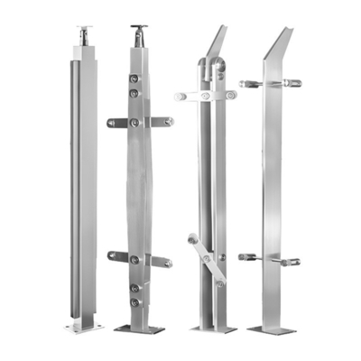 Espelho Polish Finish Colunas de aço inoxidável de metrô para Villa Speed Rail Guardrails