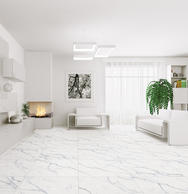 Moderno estilo de design azulejos de porcelana Bianco Carrara Branco para decoração de sala de estar