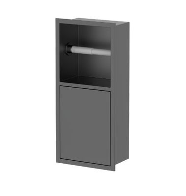 Nicho de escova de banheiro de aço inoxidável em acabamento escovado Perfeito para qualquer design de banheiro