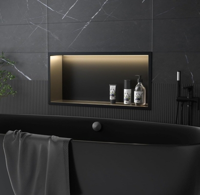 Nicho de chuveiro de aço inoxidável com estilo de design moderno leve 12 x 36 Comentários