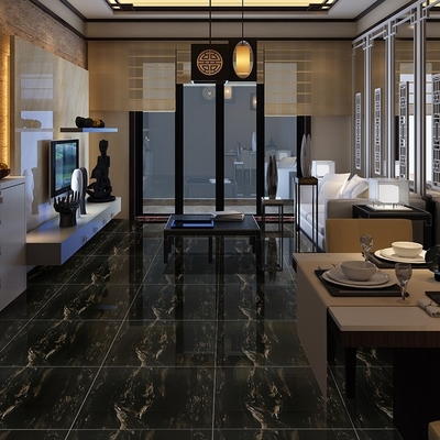 Telas de cerâmica de mármore de ouro preto brilhante 24x24 quadrados para necessidades de brilho exterior e interior