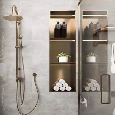 Nicho de banheiro do hotel da Austrália Estilo de design moderno para escova de banheiro e armazenamento de chuveiro