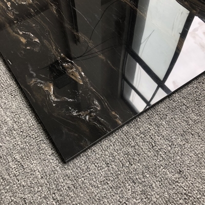 Telas de cerâmica de mármore de ouro preto brilhante 24x24 quadrados para necessidades de brilho exterior e interior