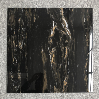 Telas de cerâmica de mármore de ouro preto brilhante 24x24 quadrados para necessidades de brilho exterior e interior