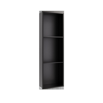 Estilo de Design Moderno Negro Banheira de Banho em Resíduo Nicho Parede Chuveiro Insert com Chrome Trim