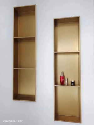 Estilo de Design Moderno Negro Banheira de Banho em Resíduo Nicho Parede Chuveiro Insert com Chrome Trim