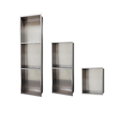 Cromo Trimmed Design Moderno Impermeável Banheira de banho Recessed Niche Insert para paredes de chuveiro