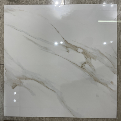Porcelanato de corpo inteiro resistente a ácidos Polido com azulejos de 60x60 com mármore de Calacatta de ouro