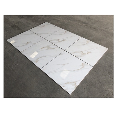 Porcelanato de corpo inteiro resistente a ácidos Polido com azulejos de 60x60 com mármore de Calacatta de ouro