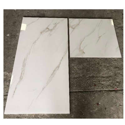 Porcelanato de corpo inteiro resistente a ácidos Polido com azulejos de 60x60 com mármore de Calacatta de ouro