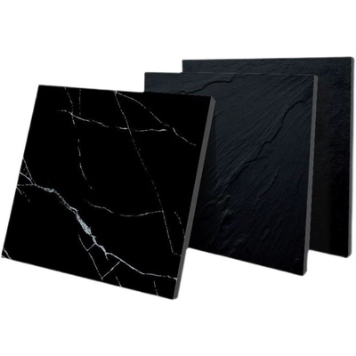 Pedra Imitação textura preto e branco porcelana exterior azulejo de piso para olhar natural