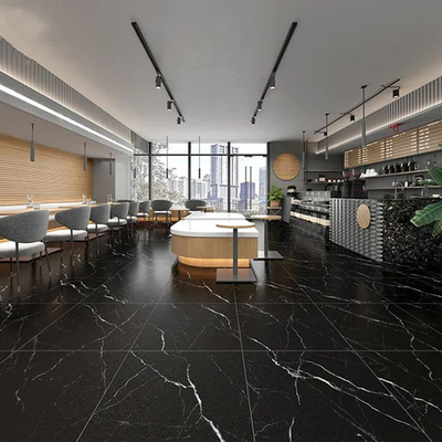 GradeAAA Porcelana Eco-Friendly Matte Black Marble Procurar efeito de pedra natural