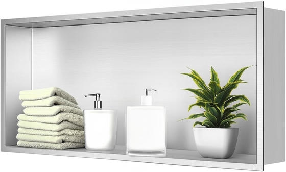 Nicho de chuveiro de aço inoxidável 12 &quot;x24&quot; e Nicho de parede de prateleira dupla para design de hotel moderno