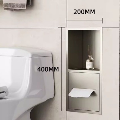 Nicho de chuveiro de aço inoxidável à prova d'água para soluções de decoração doméstica e de armazenamento de banheiro
