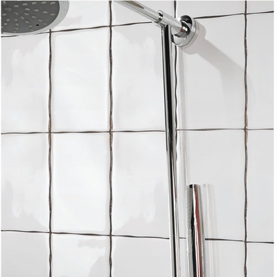 Telhas de cerâmica para banheiro e sala de estar 150 X 150 mm Telhas de parede de metro branco puro