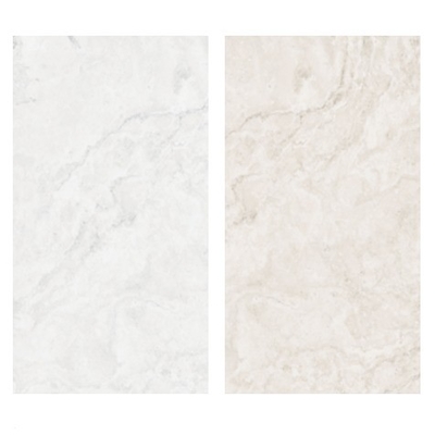 Moderno estilo azulejos de porcelana cinza claro e branco travertino olhar azulejo de parede exterior