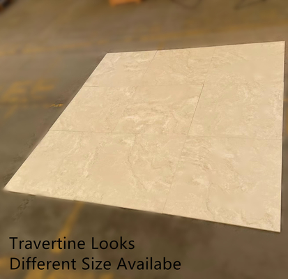 Moderno estilo azulejos de porcelana cinza claro e branco travertino olhar azulejo de parede exterior