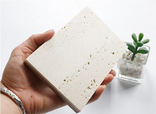 60x60 Chapas de porcelana de creme grau AAA Chapas de travertino polido para aplicações internas
