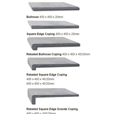 Absorção de água 0,5% Antiderrapante Piscinas de pedra-como azulejos com Bullnose Edge